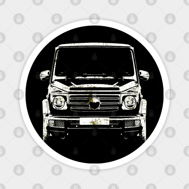 G class gold white simple sketch Magnet by WOS